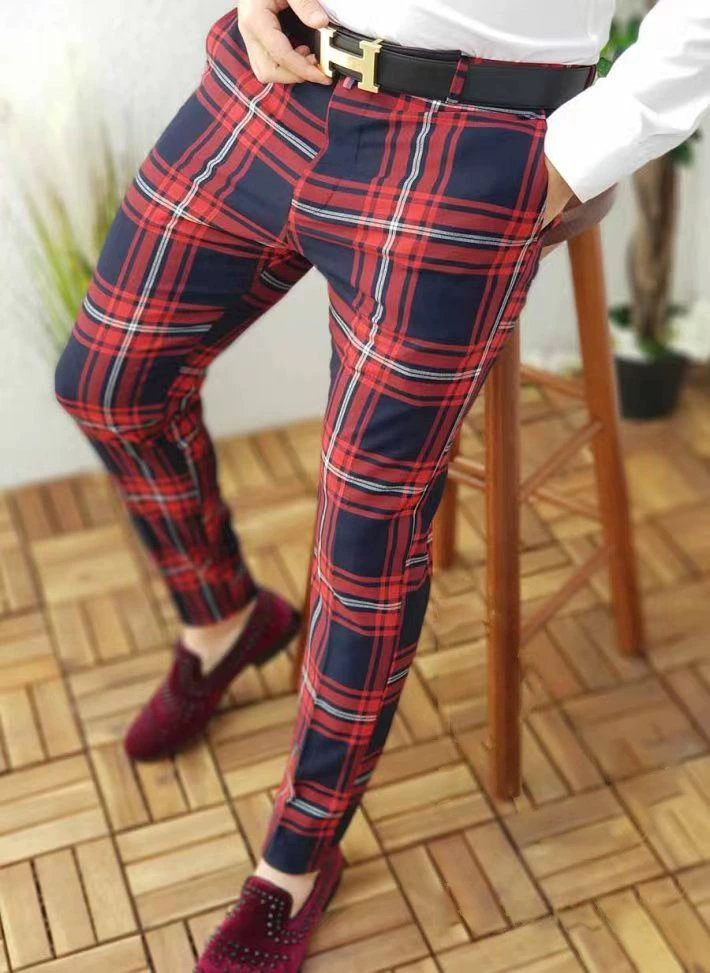 (Cross-border trading), trousers for leisure, European style, print, mid rise