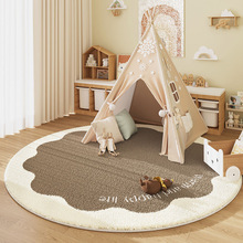 ins风奶油仿羊绒地毯耐脏易打理地毯家用卧室儿童书房防滑脚垫子