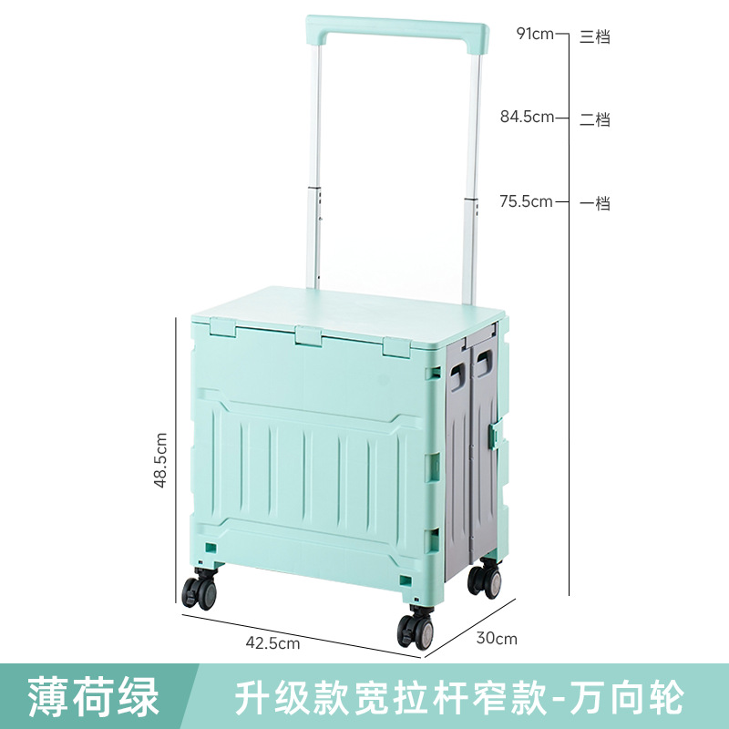 Carrito de compras plegable montado en automóviles de You耐, almacenamiento de plástico para comprar verduras, carro de extracción transparente, marco de almacenamiento al aire libre, carro de campamento