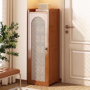 Narrow Small Shoe Rack for Home Entrance with Single Door, Hallway Entry Shoe Cabinet, New 2025 Popular Model, Multi-Layer Storage
