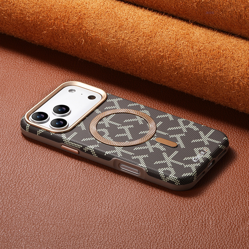 Ốp lưng da chữ cái sang trọng cho iPhone 17 Pro Max/16/15/14, chống sốc toàn diện, nam tính — 【Đen chữ da từ tính】, 【Nâu chữ RT da từ tính】, 【Xanh lá chữ RT da từ tính】, 【Xanh dương chữ RT da từ tính】 chi tiết 3