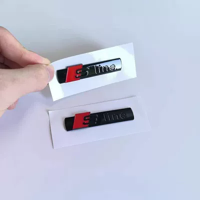 Sline side sport exterior trim, Car logo - standard-sline-side-mark-1-pair-glossy-black