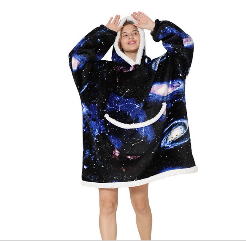 新商品の怠け者のじゅうたんの羊の小毛の頭のフランネルの牛の油の実の星空は帽子の外で保温する家の服を着ます。|undefined