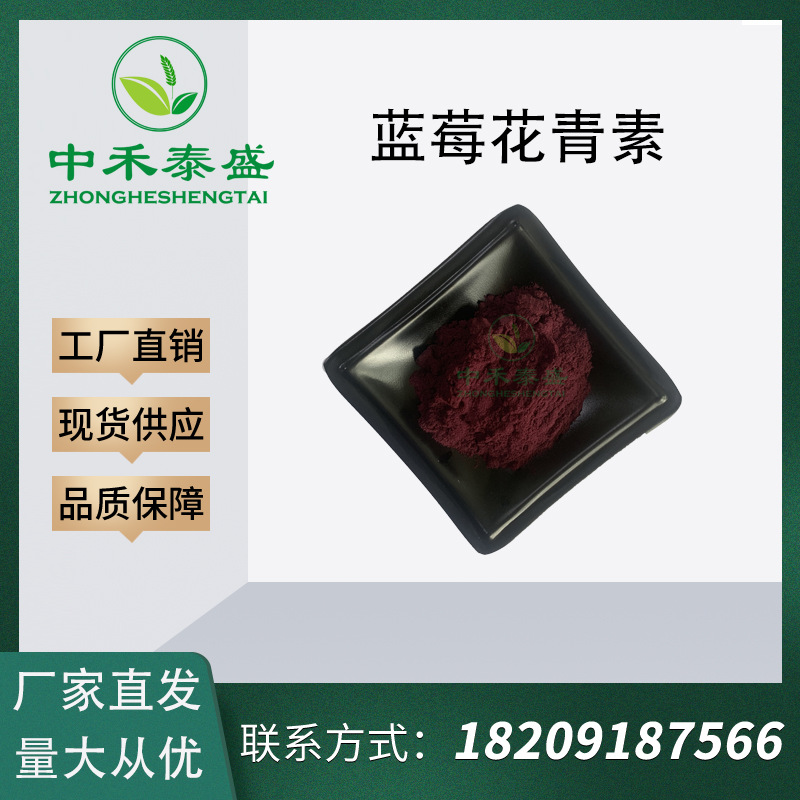 蓝莓花青素25%蓝莓粉提取物原厂家直发现货抗氧化HPLC