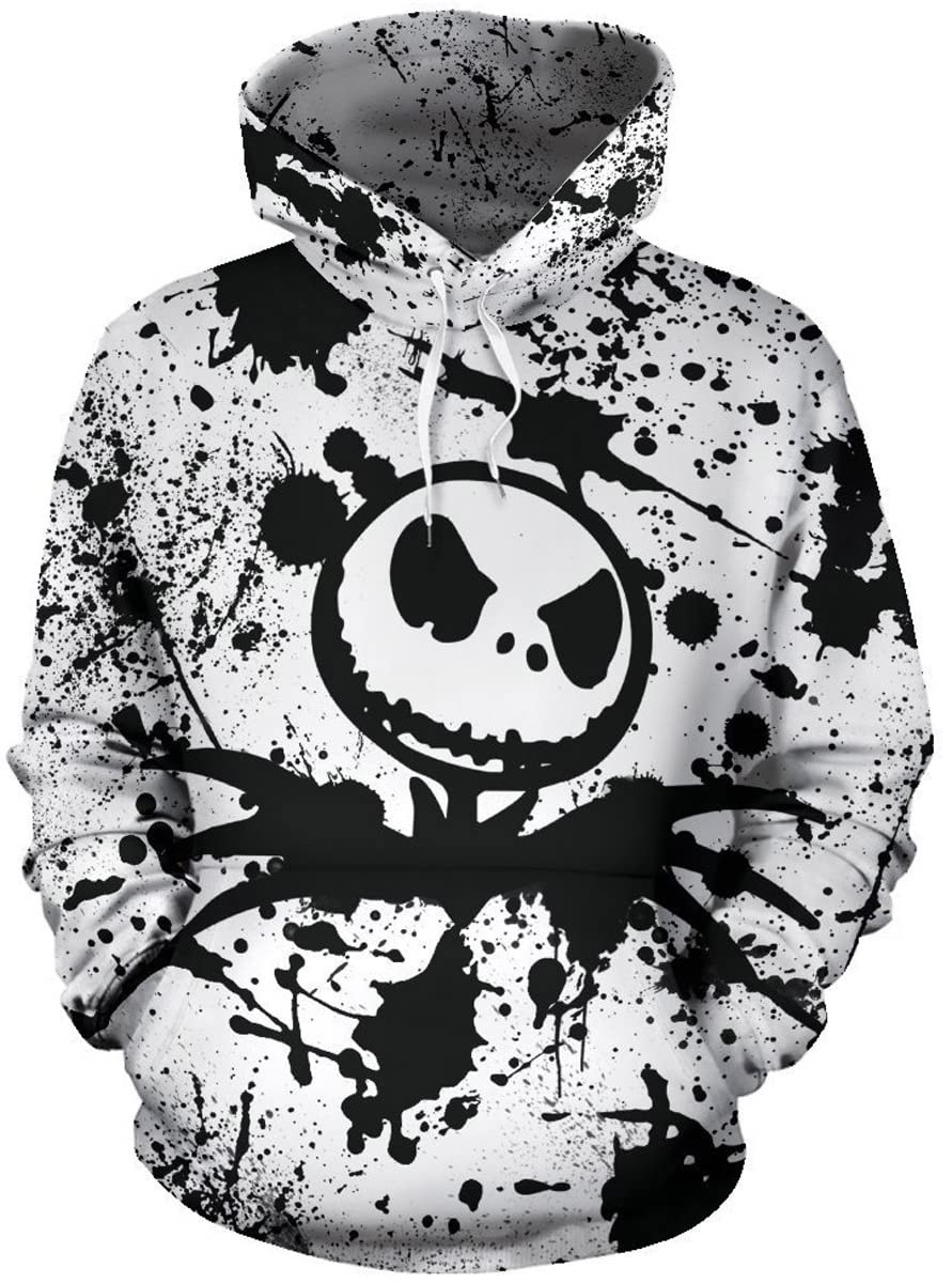 Primavera y otoño Navidad suéter con capucha impresión digital 3D hombres y mujeres con la misma tendencia suéter casual suelto