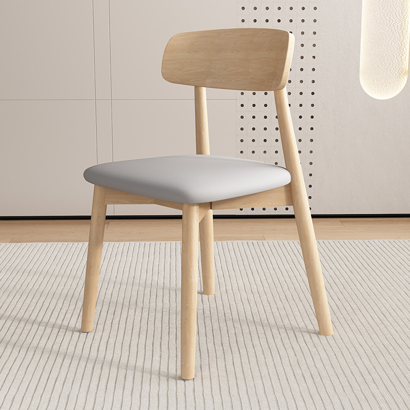 Silla de comedor de madera sólida, silla de comedor de madera nórdica, silla de comedor, silla de respaldo, silla de ganoderma lucidum