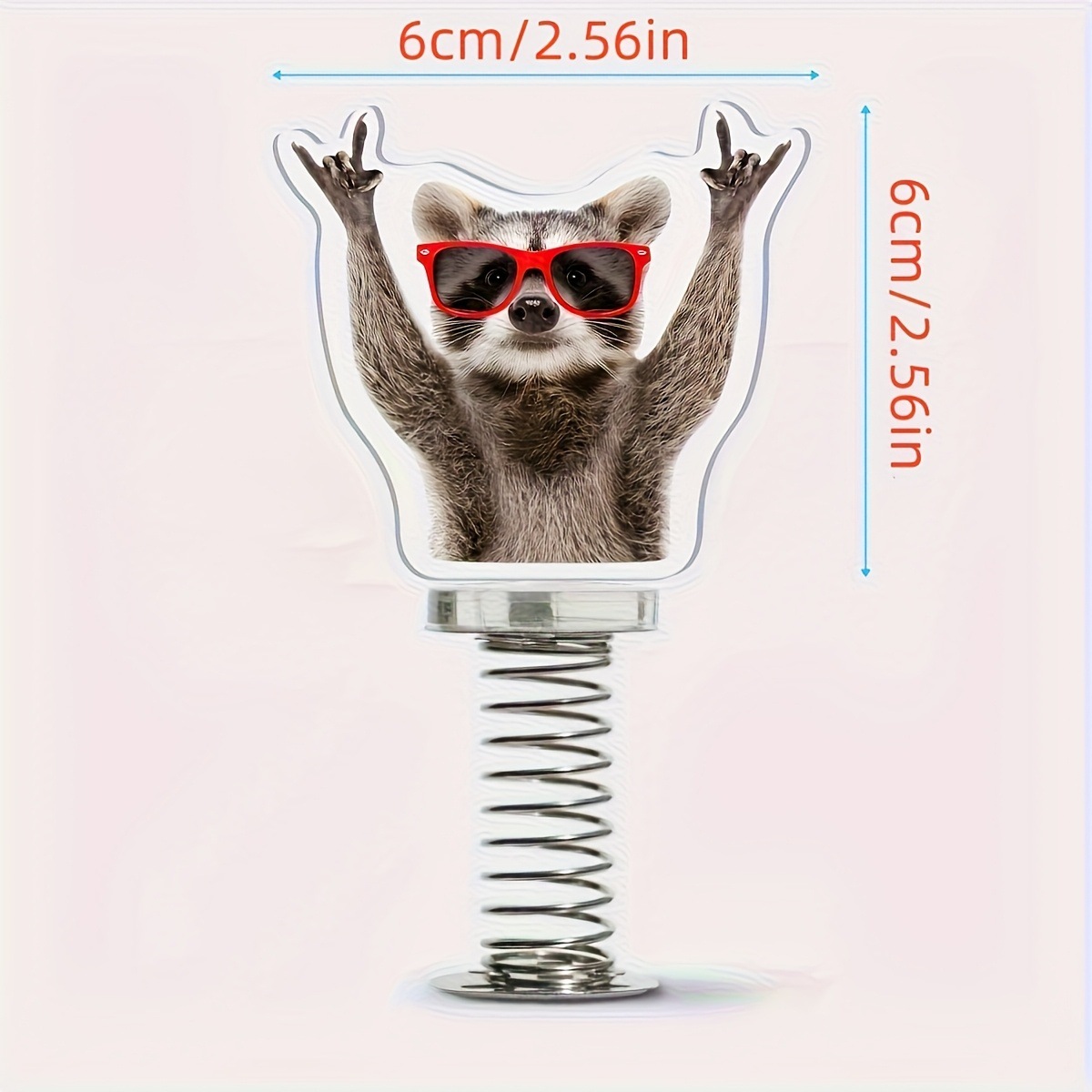 Amazon nuevo glamoroso plano de acrílico lindo gafas de sol animal primavera coche espejo retrovisor mochila o llave