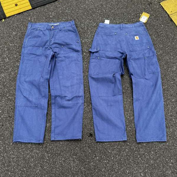 High-Quality Carhartt Japanese Workwear Style Loose Straight Washed Jeans High-Quality Carhartt Japanese Workwear Style Loose Straight Washed Jeans