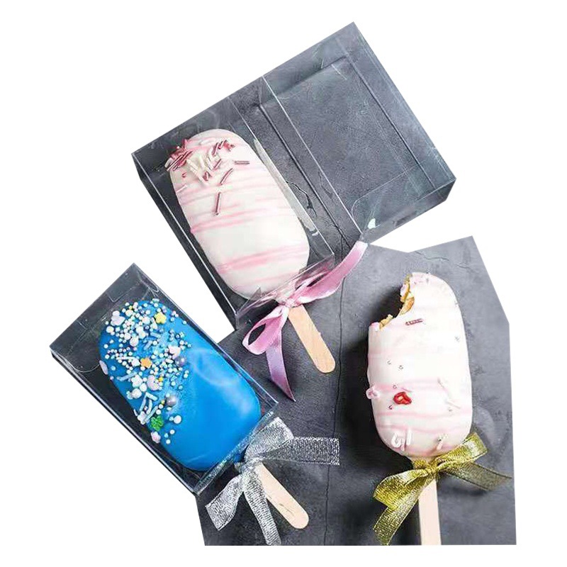 Caja de embalaje de PVC en stock CAJA PLEGABLE transparente helado embalaje de alimentos para mascotas caja de plástico Personalización de impresión en color