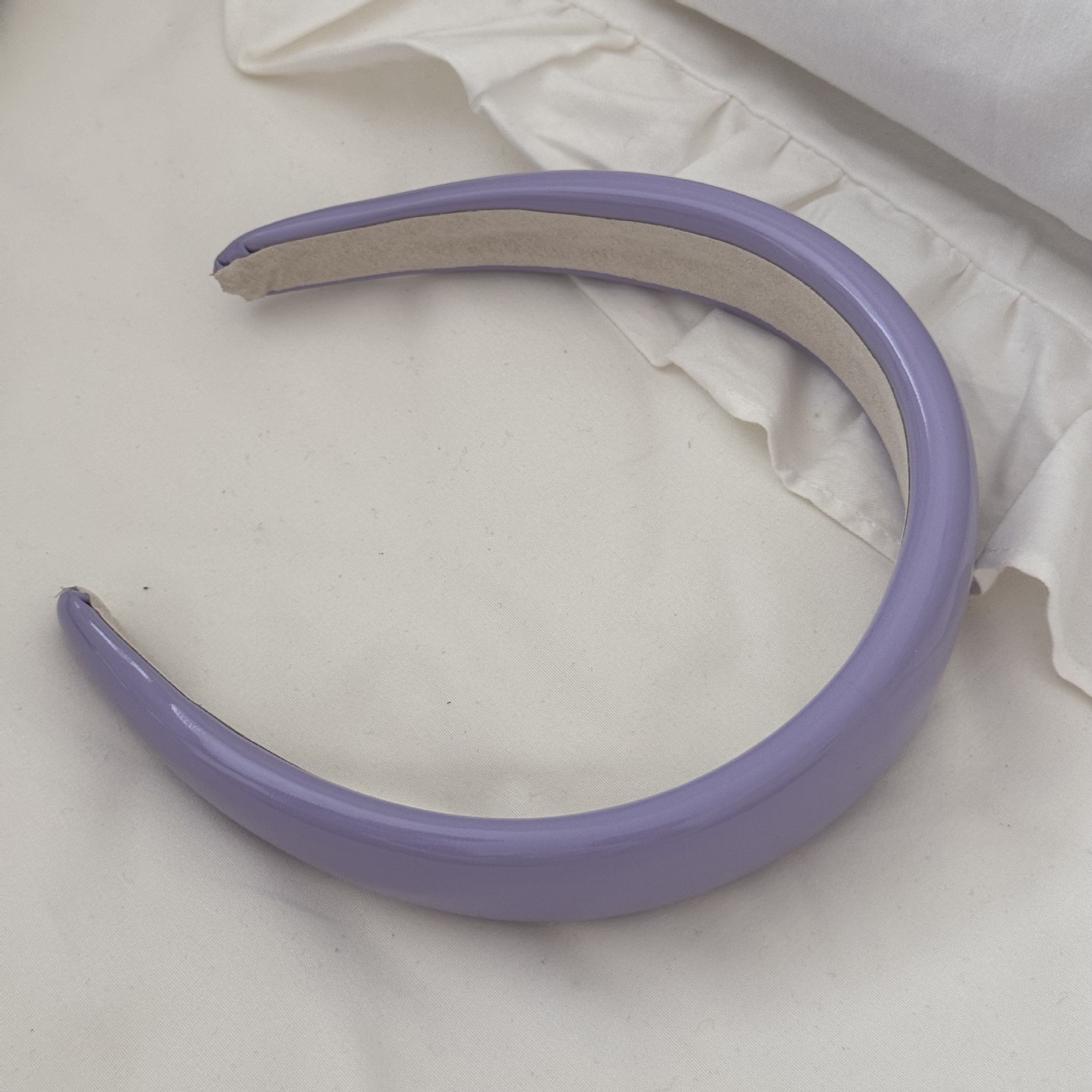 Korean style leather sponge hair band, French high top and wide edge hair clip headband, pressure hair accessory, versatile hair accessory undefined