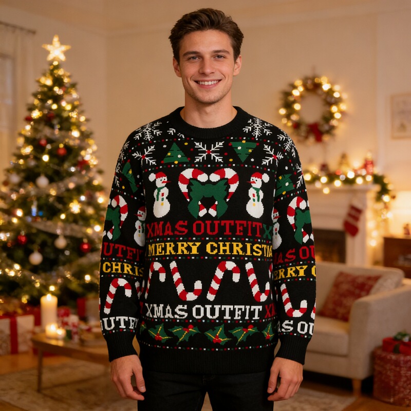 Amazon's Best-Selling European and American Christmas Ugly Sweaters for Men and Women, Cross-Border Autumn and Winter Loose-Fitting Oversized Pullover Knitwear Amazon's Best-Selling European and American Christmas Ugly Sweaters for Men and Women, Cross-Border Autumn and Winter Loose-Fitting Oversized Pullover Knitwear