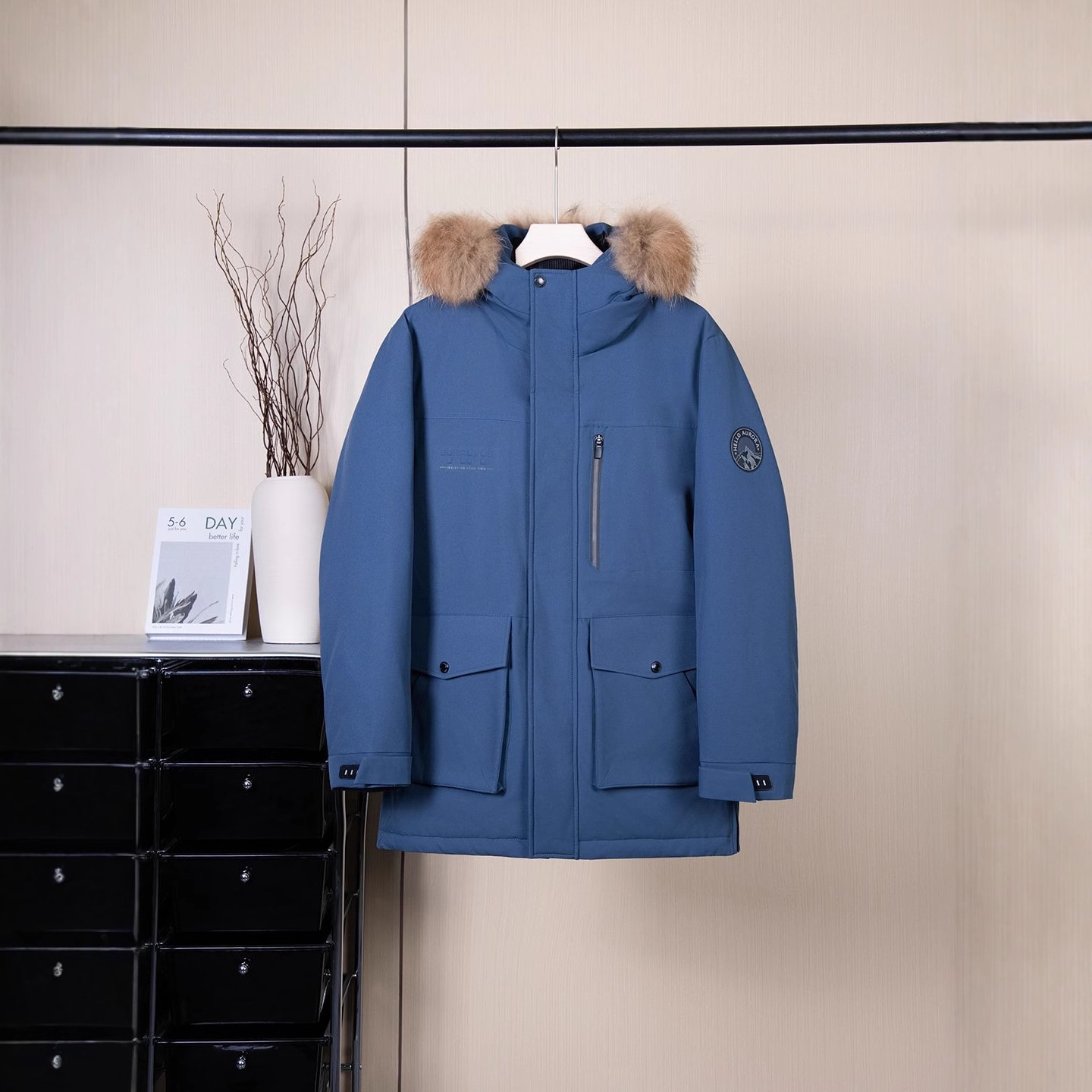 90 White Goose down Jacket Men's Mid-Length Winter Outwear Huge Warm Men's Hooded down Outwear Men's Cut Label