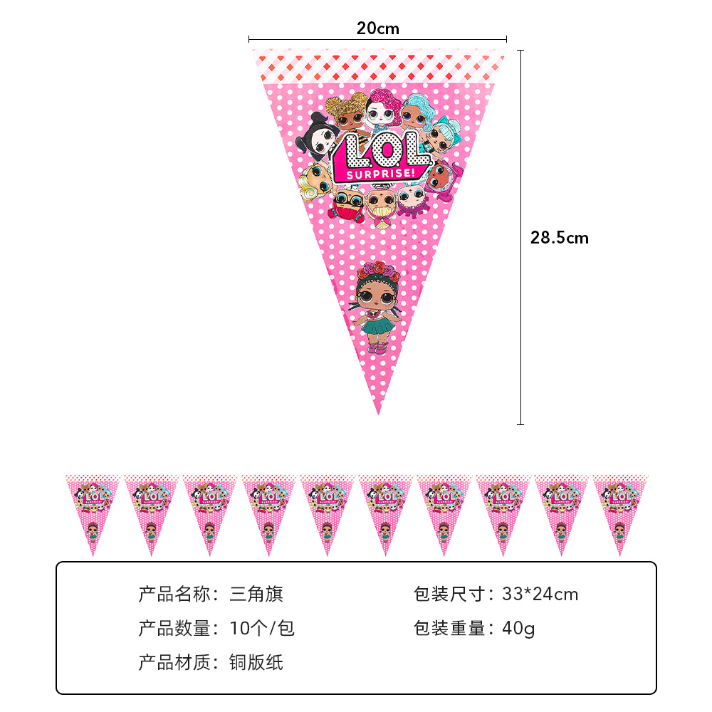 La fiesta de cumpleaños del bebé sorpresa transfronteriza suministra el traje temático de los niños arreglo decorativo taza de papel plato de papel mantel