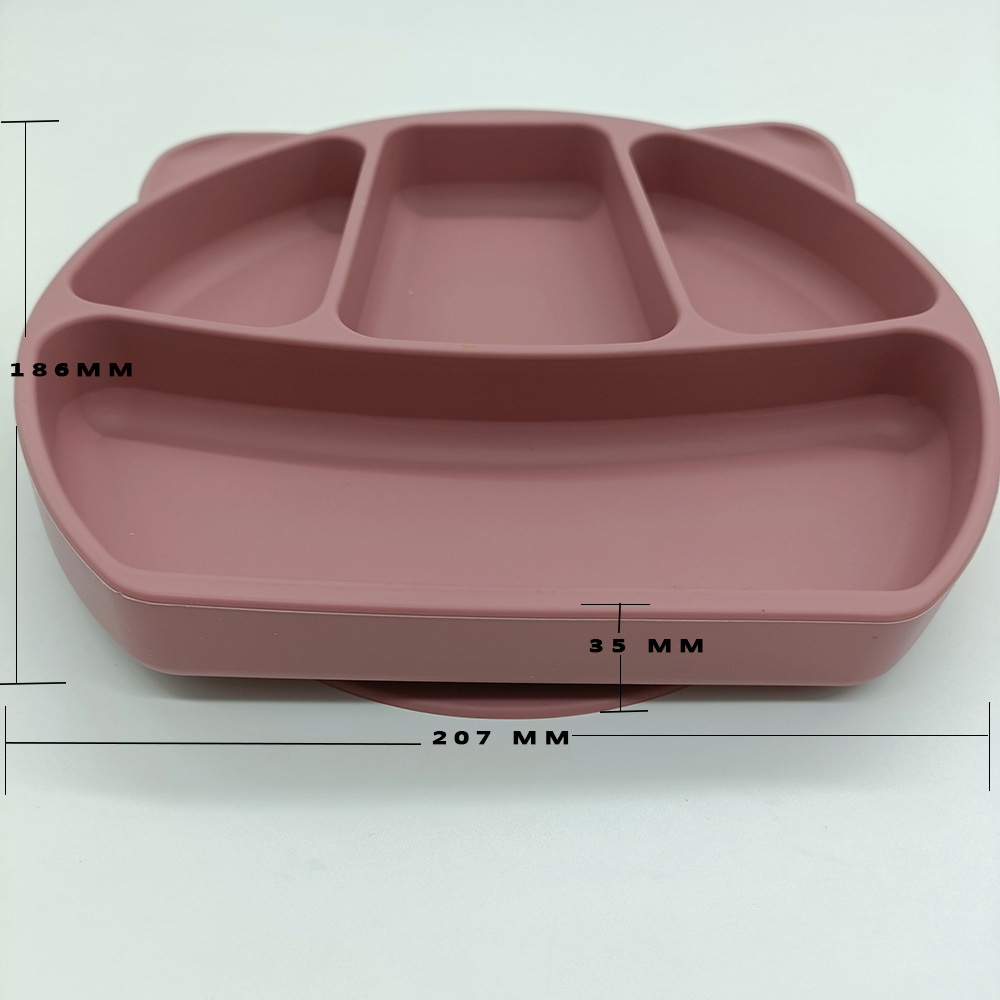 硅胶辅食餐盘PANDA PLATE SIZES