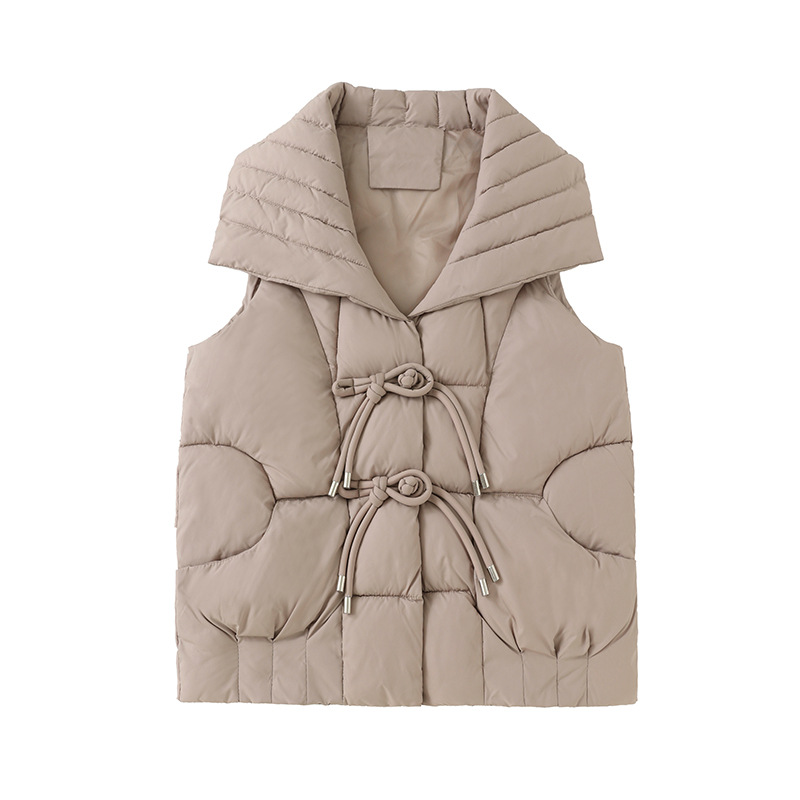 Comercio exterior estilo nacional chaleco de mujer corto 2025 invierno nuevo chaleco de hombro pequeño chaleco de algodón chaqueta de clip de caballo transfronterizo