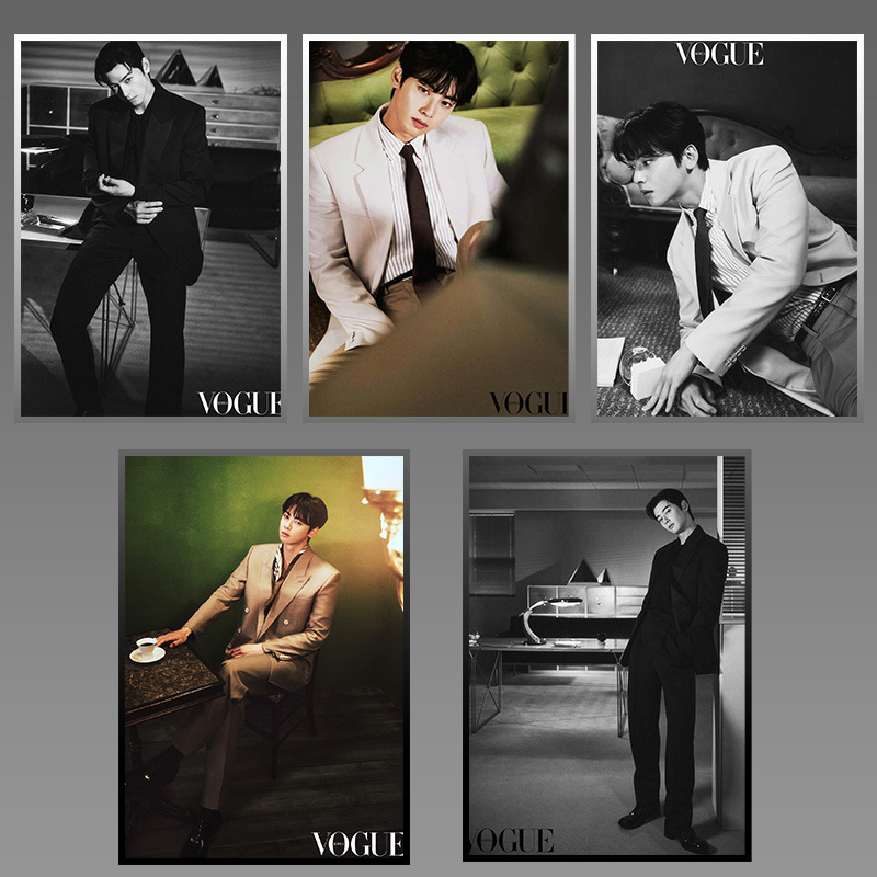 车银优 VOGUE KOREA画报 杂志同款 不干胶海报 墙贴画 装饰画明星