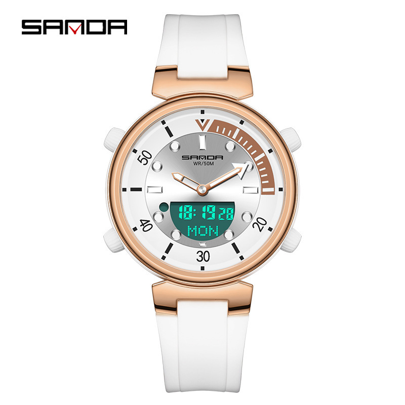 SANDA nuevo reloj de alarma de moda luminosa todo partido 3122 reloj electrónico multifuncional reloj para niños y niñas