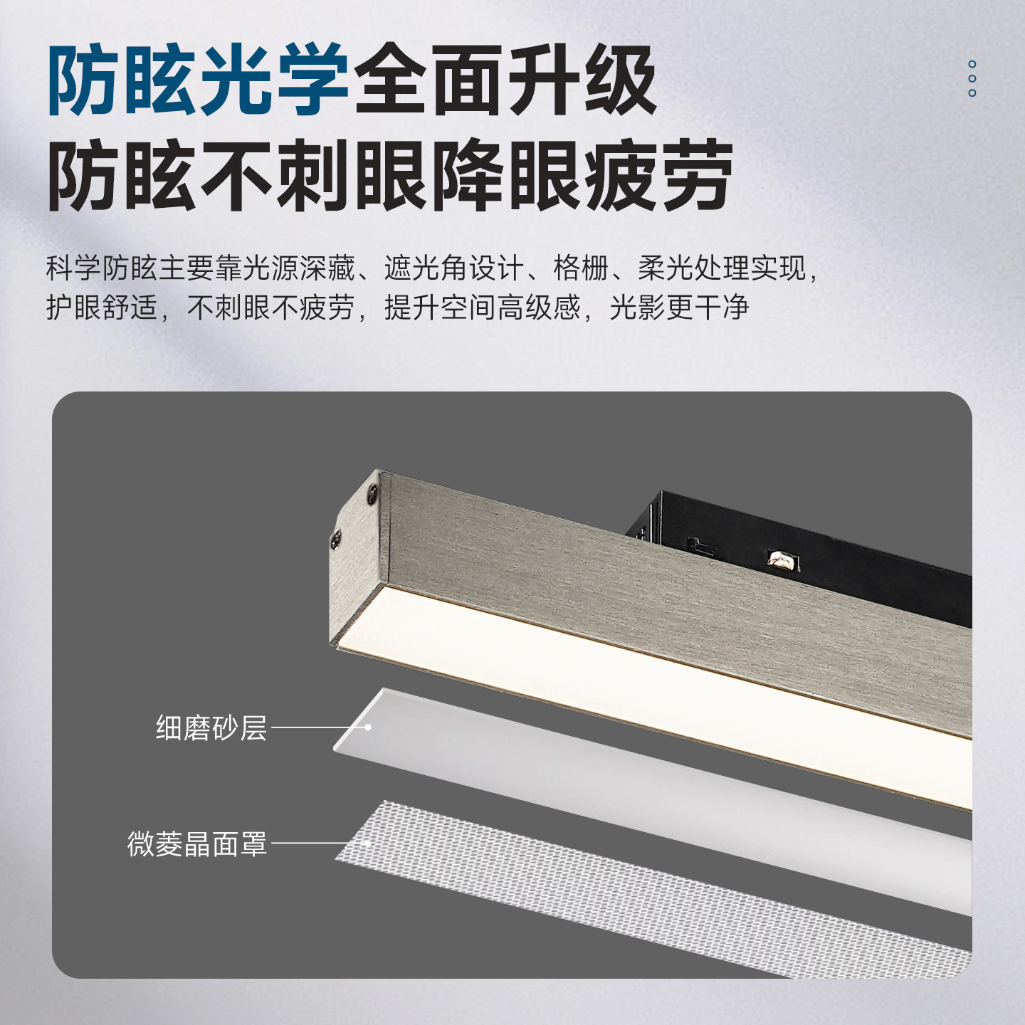 lámpara de pista de absorción magnética de paquete abierto Bauhaus track spotlight led plata medieval anti-deslumbrante sala de estar sin luz principal