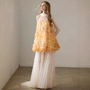 New Chinese Morning Robe Female Bride Morning Dress Evening Dress for Morning Shooting Niche Design Sense Engagement Super Fairy Welcome Banquet Birthday Party