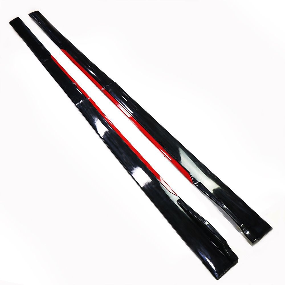 Car modification universal two-segment split 2 m side skirt 2.2 m carbon fiber red side surround side shovel car decoration