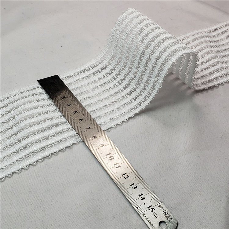 厂家直销7.5CM蕾丝花边宽松紧带 裙边弹力鱼丝织带 袖口辅料