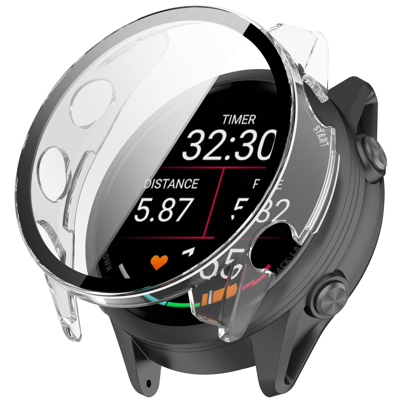 Suitable for Garmin Forerunner970 protective case tempered film integrated case FR970 skeletonized armor watch case Item Picture