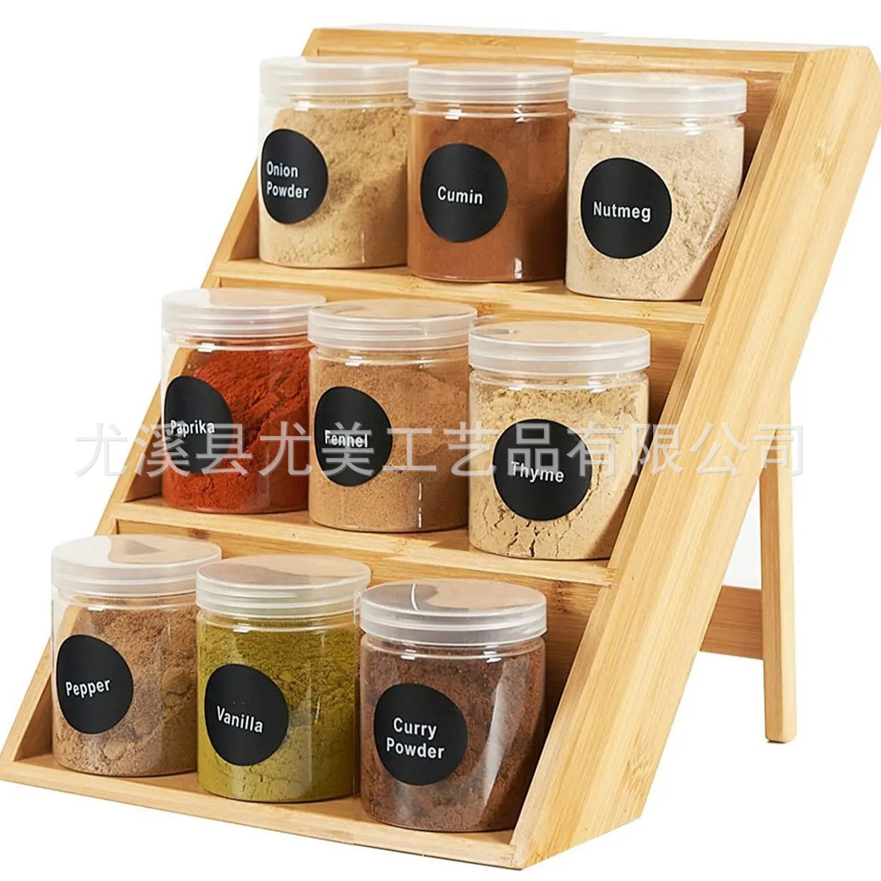 Estante de madera multicapa Estante de almacenamiento de condimentos de cocina doméstica Estante de almacenamiento de condimentos Estante de almacenamiento de condimentos de madera