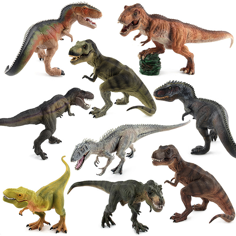 Modelos realistas de dinosaurios jurásicos educativos para niños: figuras y juguetes sólidos de Estegosaurio, Velociraptor, Dilophosaurus y Triceratops.