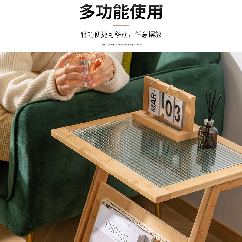 Mesa de té Luz de lujo pequeño apartamento mesa pequeña sala de té Mesa de té móvil sala de estar hogar simple moderno sofá mesa auxiliar