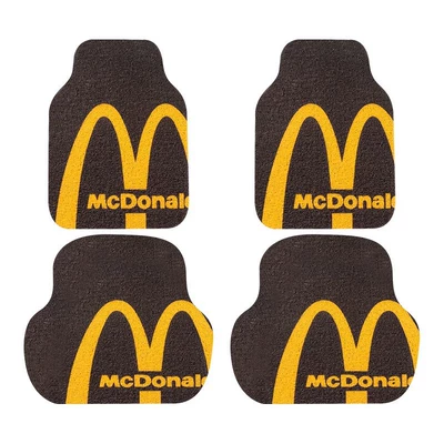 Universal Car Floor Mats, Car Universal Foot Pad - black-m-silk-circle-floor-mats-4-piece-set