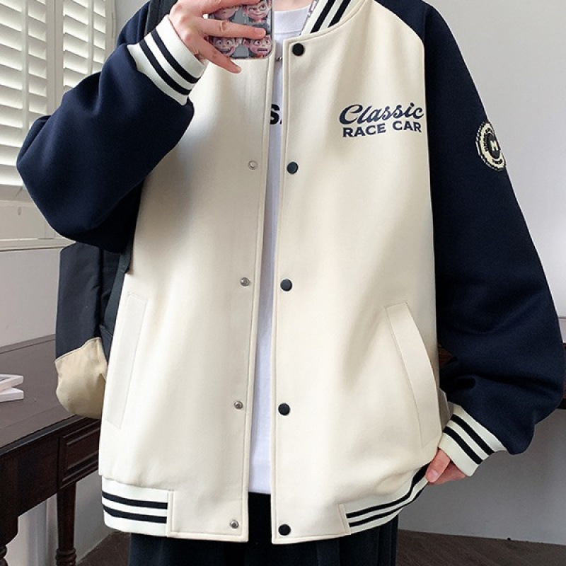 2025新款春秋季青少年外套男高中初中学生潮牌宽松夹克运动棒球服
