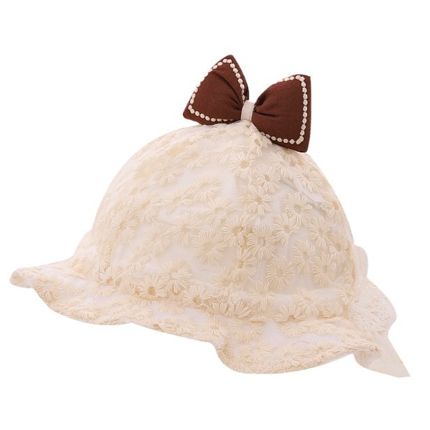 Sombreros para bebés otoño y invierno nuevos bonitos gorros para bebés gorras de arco de flores, gorras de pescador de chicas universales