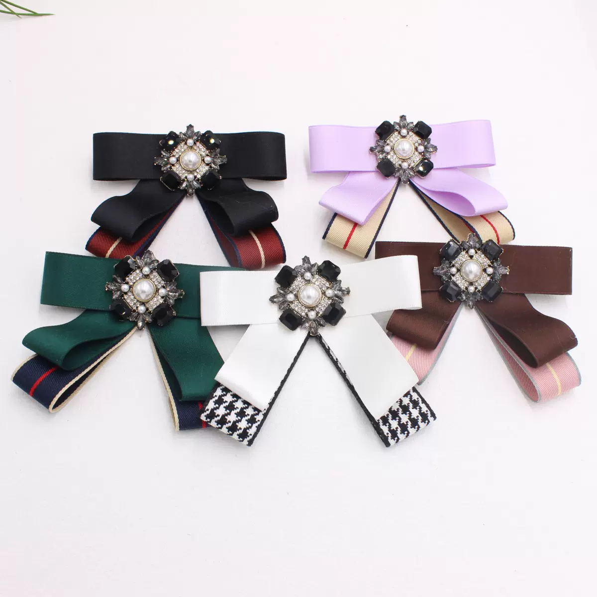 拼色蝴蝶结迷你领花女胸针款佩戴时尚领结厂家现货批发新品 TS310