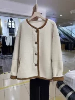 Велюровая короткая белая демисезонная стеганая куртка, стиль Chanel, корейский стиль, высококачественный стиль