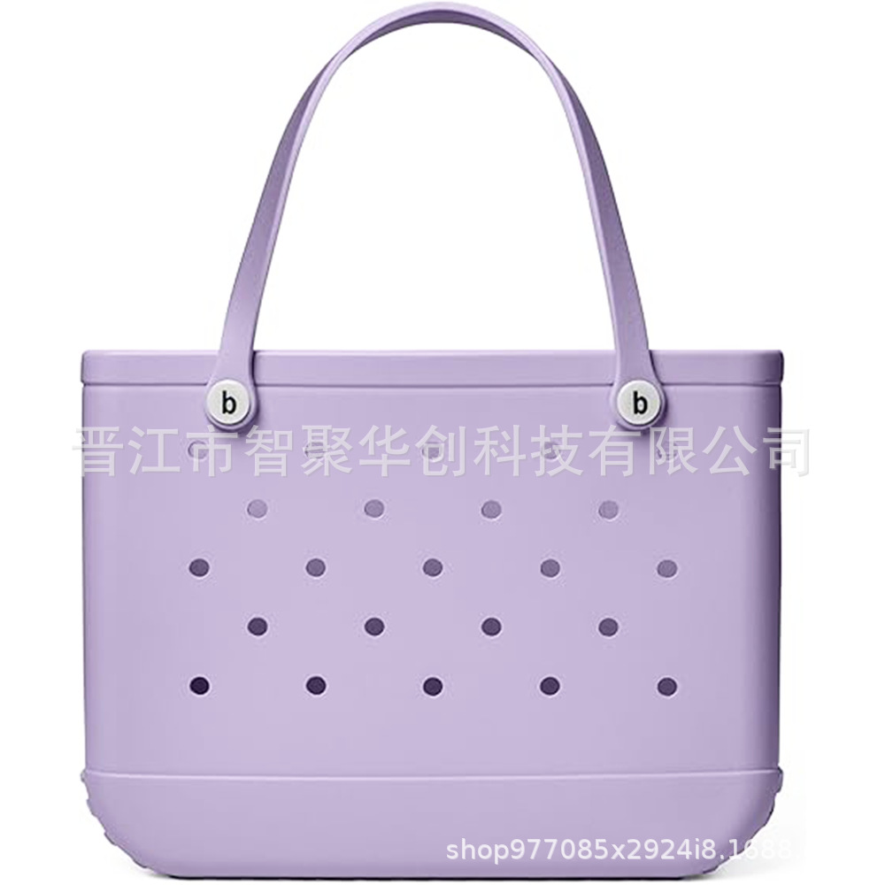 Eva bolsa de playa bolsa de agujero ligera europea y americana moda diy bolsa de mano de gran capacidad bolsa de hombro especial junto al mar