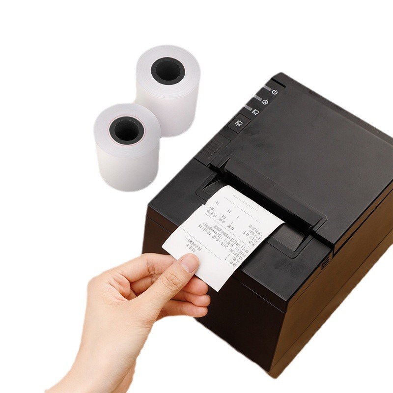 Deli 11765 11766 papel de caja registradora térmica para llevar papel de impresión de caja registradora de supermercado papel de impresión térmica