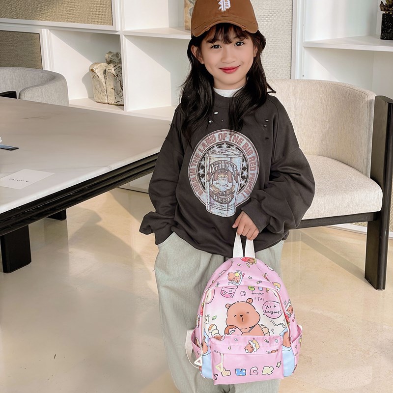 Mochila infantil para bebés lindas mochilas capibara para niños y niñas 2025 nueva mochila infantil de gran capacidad