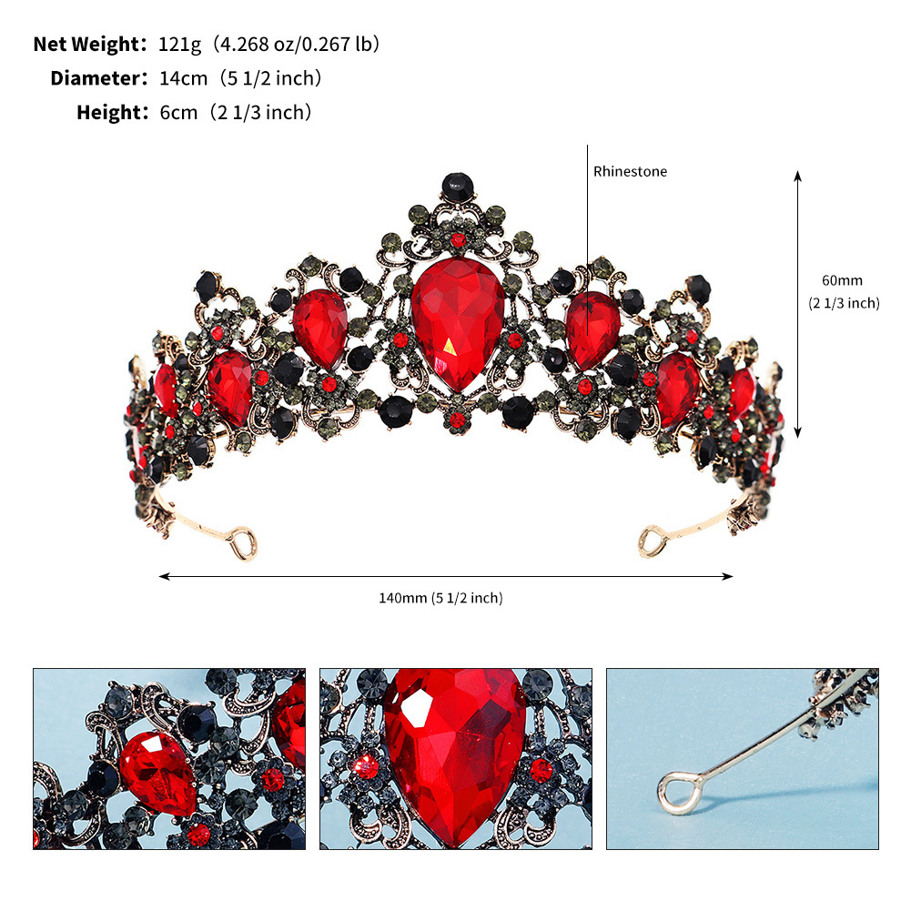 Crown Hair Accessories Type 1 Piece Quantity Wedding, Stage Occasion Alloy Material Elegant Retro Women's Crown Alloy Diamond Crown