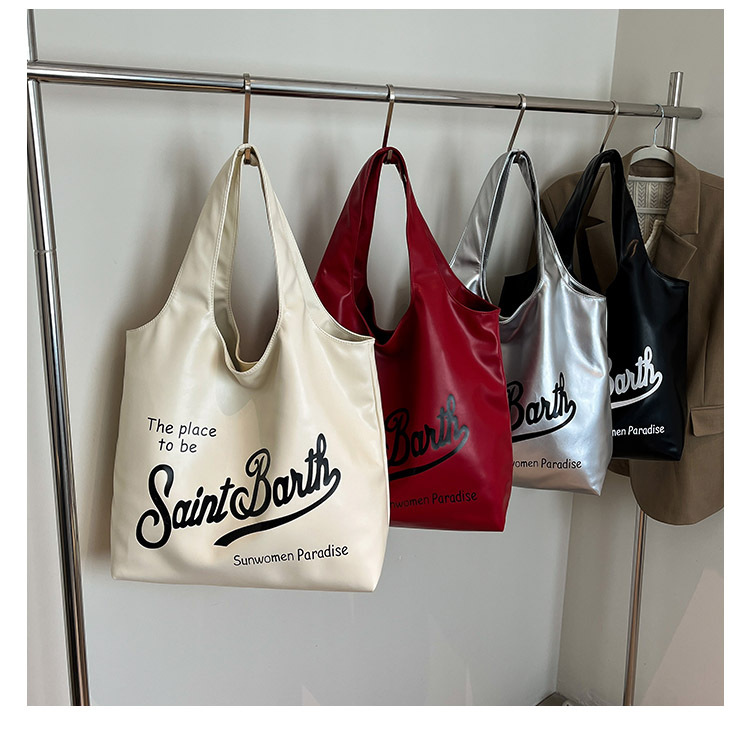 Large-capacity single-shoulder bag for women, 2025 new style, fashionable, casual and versatile tote bag, letter niche design handbag undefined