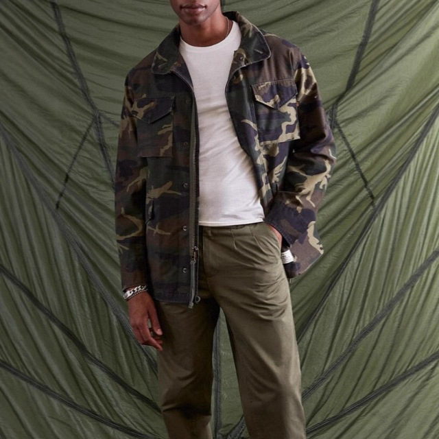 American Retro M65 Field Army Green Camouflage Jacket Trench Tough Guy Windbreaker Jacket Assault Men's Jacket
