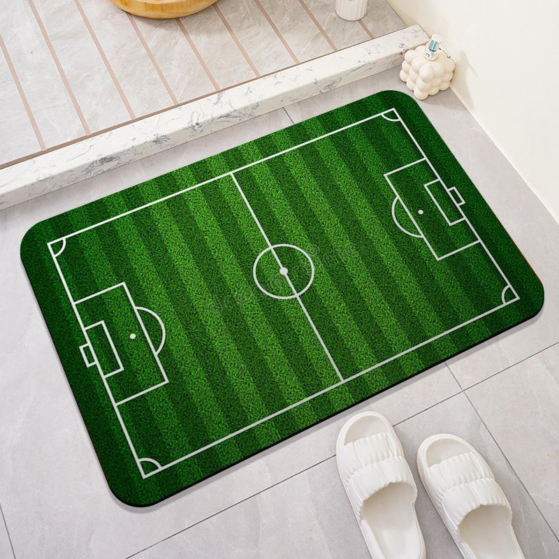 Estuche alfombra de campo de fútbol interior serie de campo de deportes de dibujos animados tapete decorativo dormitorio sala de estar alfombra de campo de fútbol