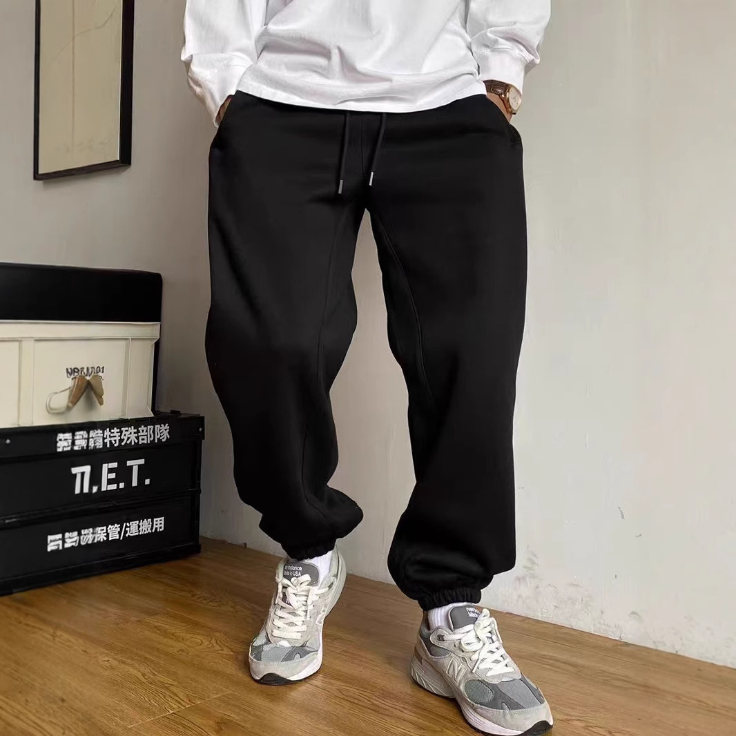 2024 nuevo peso pesado 400g pantalones de guardia para hombres Europa y Estados Unidos marca de moda transfronteriza anillo pantalones deportivos casuales de cintura alta pantalones versátiles