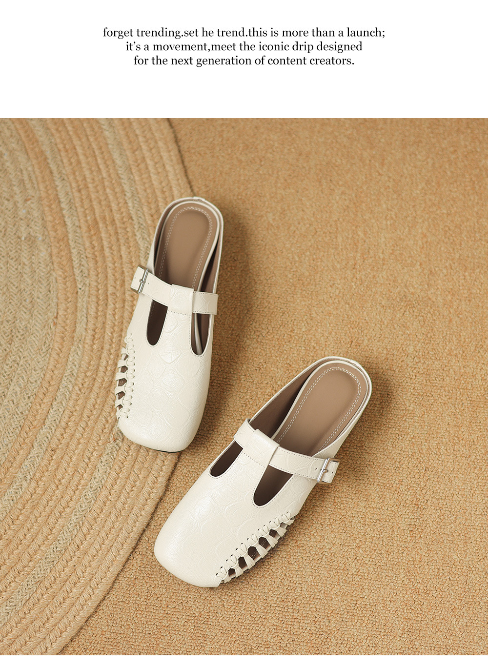 Dép nữ quai chữ T mũi nhọn kiểu vintage, đế bệt, size 34–41 — đen chi tiết 19