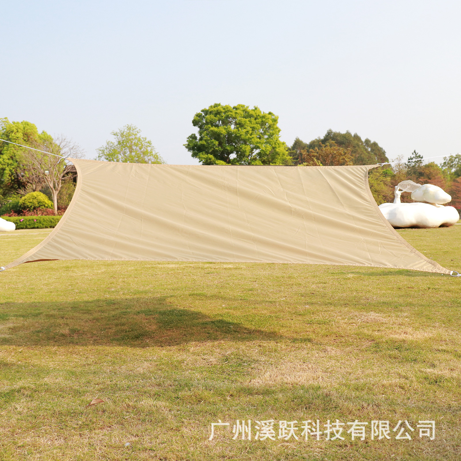 Four-Corner Waterproof Sunshade Sail Polyester Waterproof Sun Protection Uv-Resistant Shade Cloth Sunshade Net for Courtyard Outdoor Villa