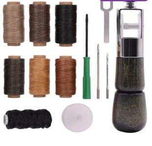 Hand stitch diy leather craft vegetable tanning leather tool leather carving Diamond chop sewing set 13PCs