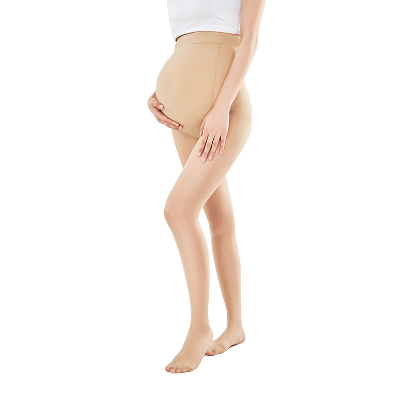 Medias de mujer embarazada de primavera y verano medias delgadas antigancho de mujer embarazada soporte de vientre pantimedias de color carne ajustables más medias de tamaño verano