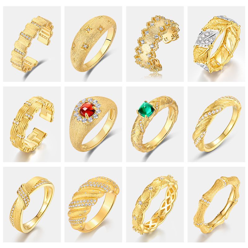 轻奢简约百搭意大利工艺拉丝戒指女小众设计复古风高级感戒子指环