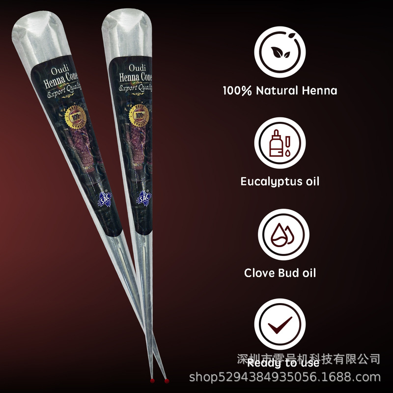 Red-Brown Henna Paste, Pure Plant-Based Dye, Specially Designed for Stalls, Long-Lasting Color Retention, Waterproof, Temporary Tattoo Body Painting, Senya