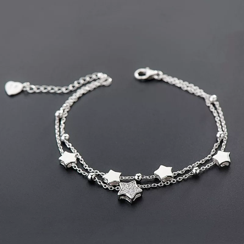 Серебряное модное браслет, корейский стиль