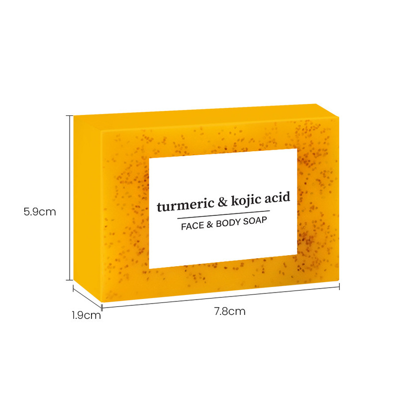 跨境外贸欧美TK款turmeric soap姜黄颗粒皂柠檬皂曲酸皂洁面套装|undefined